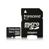 Transcend 8 GB microSDHC class 4 + SD Adapter -  1